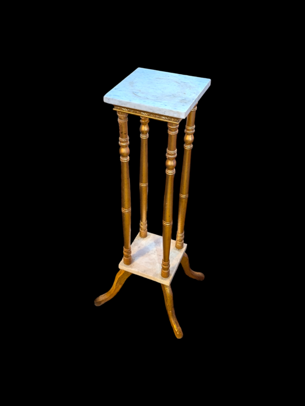 Marble Two Tier Plant Stand - Image 3