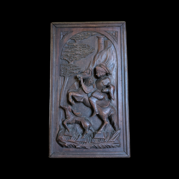 Heavily Carved Belgian Victorian Cupboard Door - Image 2