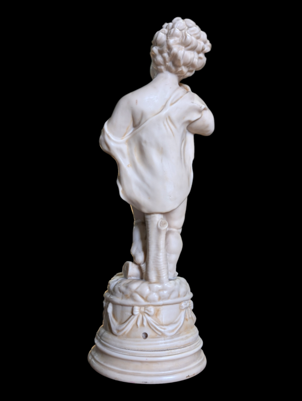 Large French Alabaster Putti Sculpture - Image 2