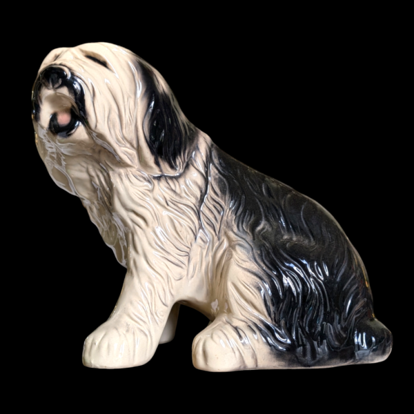 Large Vintage Ceramic Sheep Dog