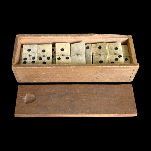 Vintage Complete Bone Dominoes Set - Image 2