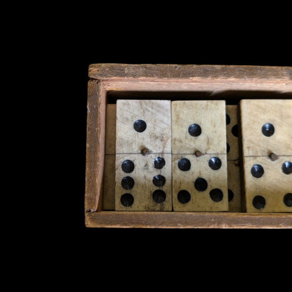 Vintage Complete Bone Dominoes Set