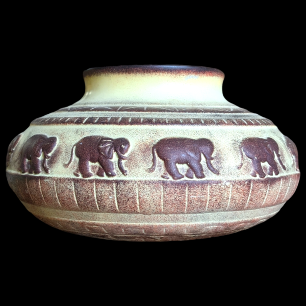 African Ceramic Elephant Pot