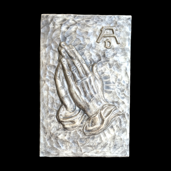 Plaster Praying Hands Plaque