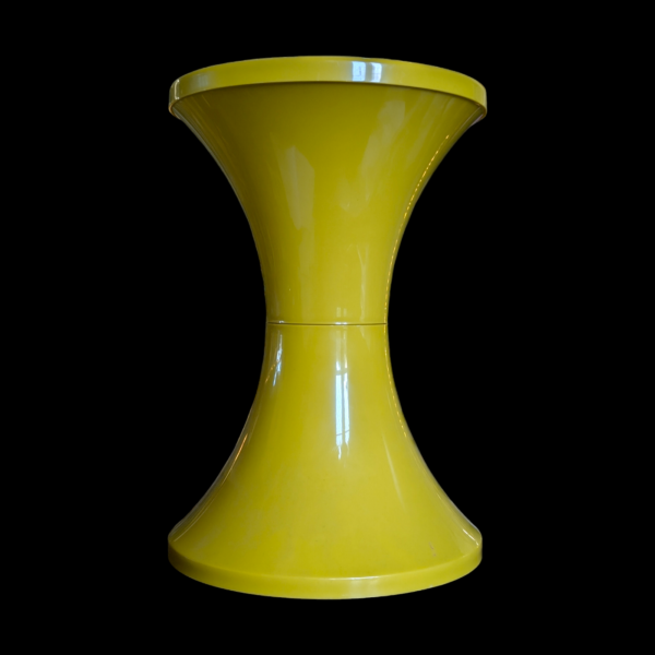 Retro Plastic Yellow Tam-tam Stool