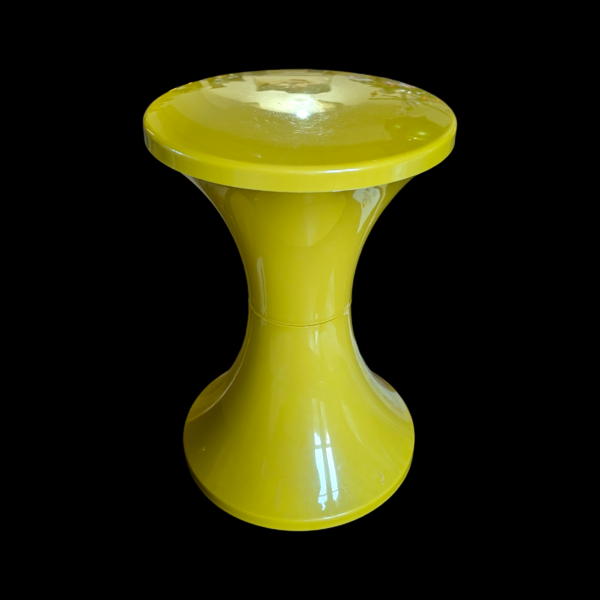 Retro Plastic Yellow Tam-tam Stool - Image 2