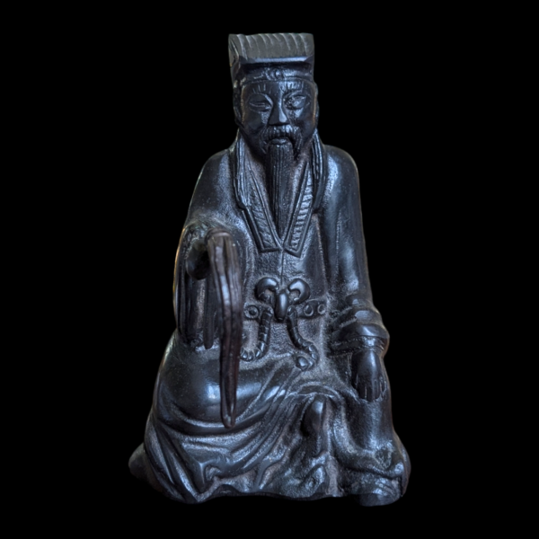 Chinese Bronze Figure Of Seated Immortal