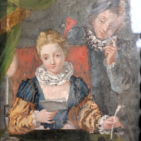 1800's Reverse Painting On Glass - Image 3