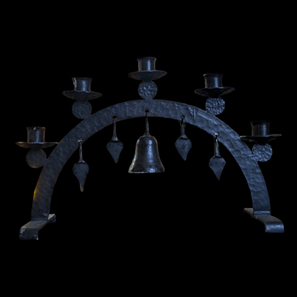 Cast Iron Candle Holder With Bell