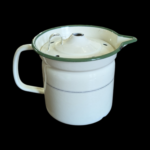 Vintage Green Enamelled Milk Warmer