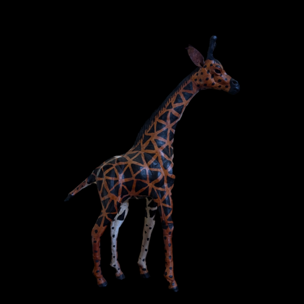 Mid Century Leather Giraffe