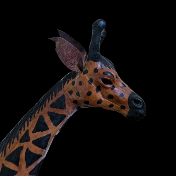 Mid Century Leather Giraffe - Image 3