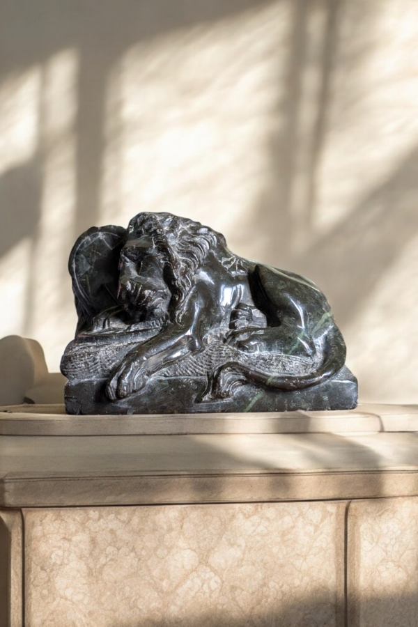 Grand Tour Carved Marble Lion Of Lucerne Swiss - Image 2