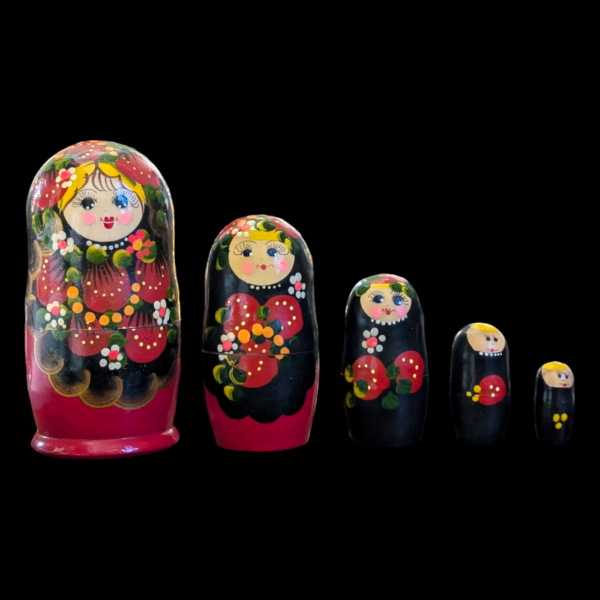 Vintage Russian Nesting Doll Set Of 5