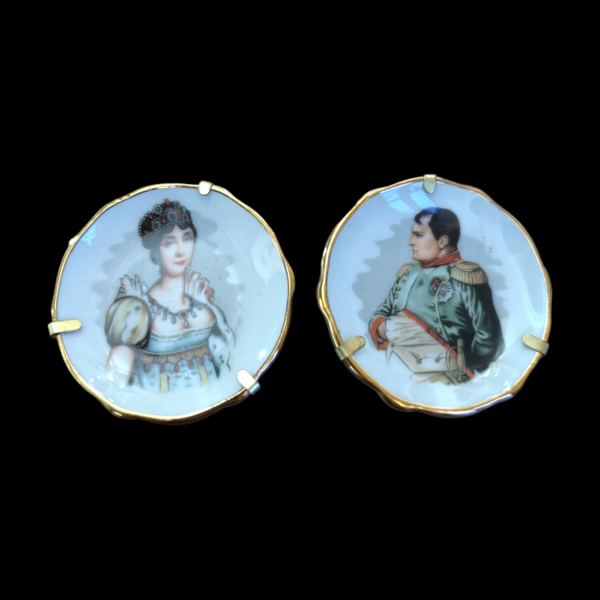 Pair Of Miniature Limoges Napoleon Plates