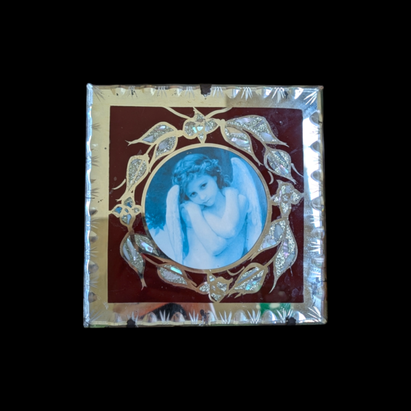 Victorian Mother Of Pearl Inlaid Mirrored Photo Frame