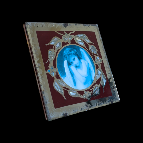 Victorian Mother Of Pearl Inlaid Mirrored Photo Frame - Image 2