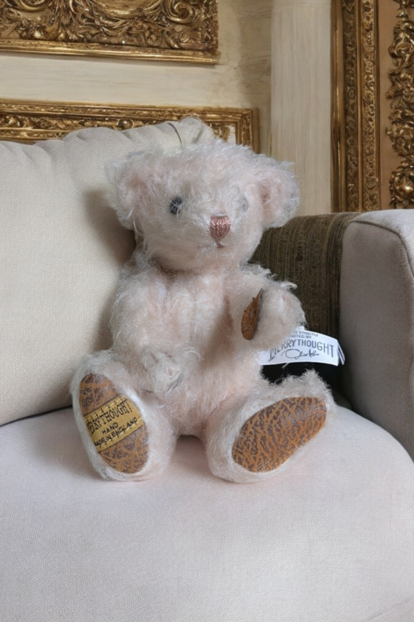 Retired Limited Edition Merrythought Tiny Bear 'Lovely' Hand Made Mohair Jointed With Original Certificate With Leather Nubuck Pads - Image 5