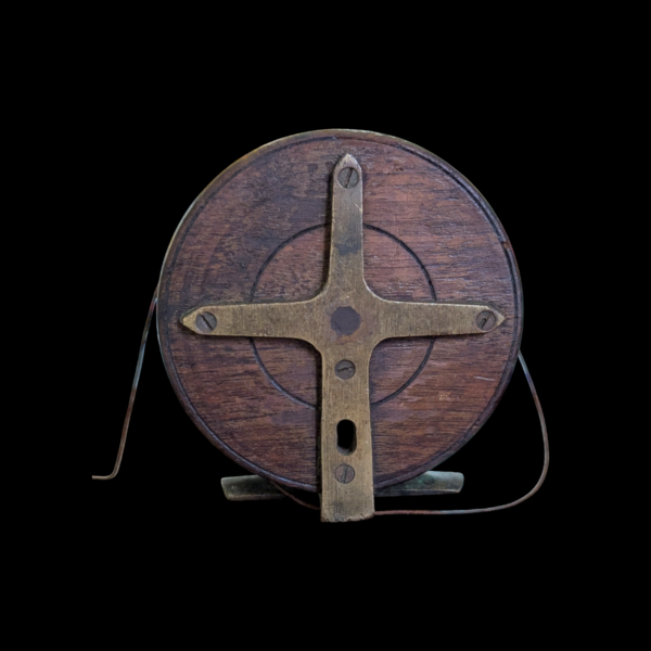 19th Century Wooden Star Back Bobbin Fishing Reel