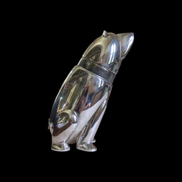 Art Deco Chrome Polar Bear Cocktail Shaker