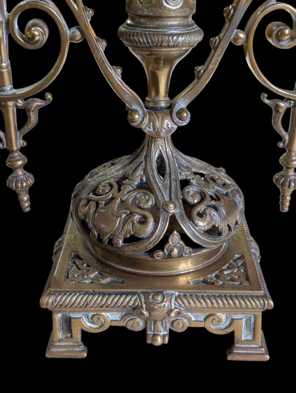 Lovely Large Ornate Vintage Brass Candlestick - Image 6