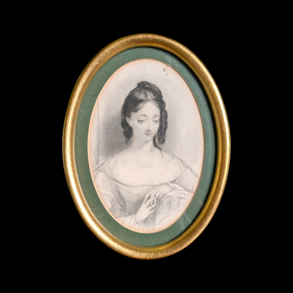 Victorian Gilt Framed Pencil Portrait