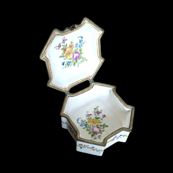 Antique Enamelled Lille Box - Image 4