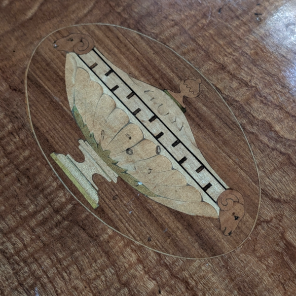 A Victorian Marquetry Inlaid Now Front Chest With Leather Pull Out Desk Space - Image 3