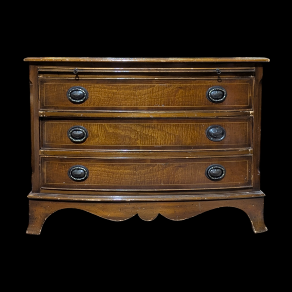 A Victorian Marquetry Inlaid Now Front Chest With Leather Pull Out Desk Space - Image 2