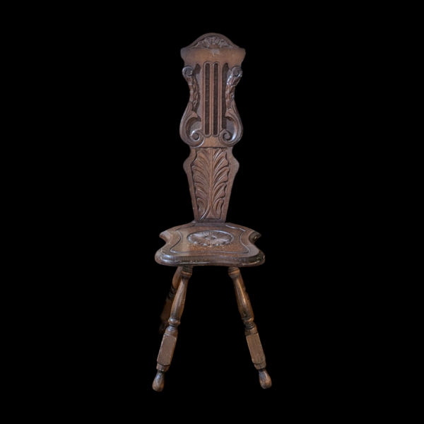 Edwardian Oak Spinning Chair