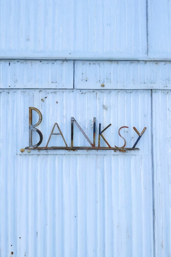 Large Painted Industrial Banksy Sign - Image 4