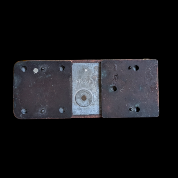 Vintage Burton Copper Lever Lock & Key - Image 3