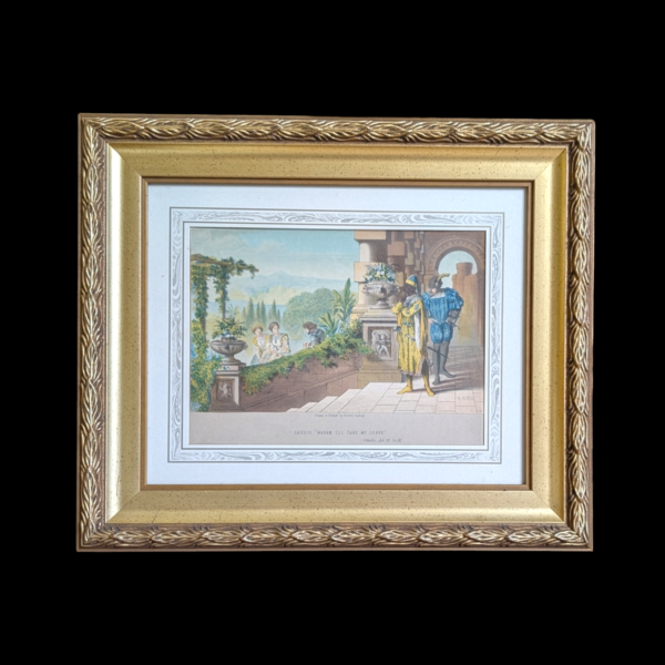 Gilt Framed Vintage Book Plate