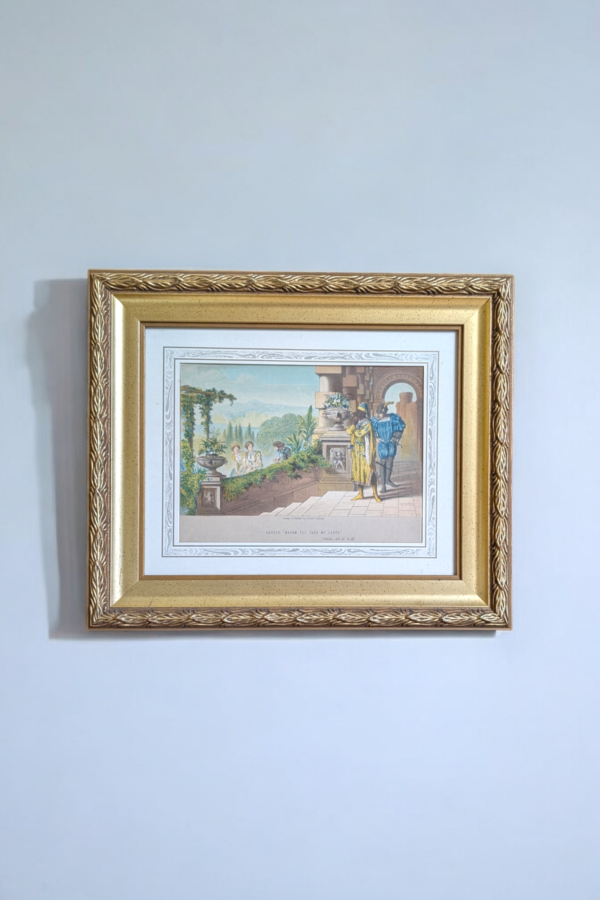 Gilt Framed Vintage Book Plate - Image 2