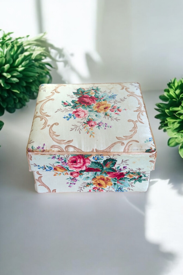 Floral Chintz Vintage Satin Cotton Box - Image 3