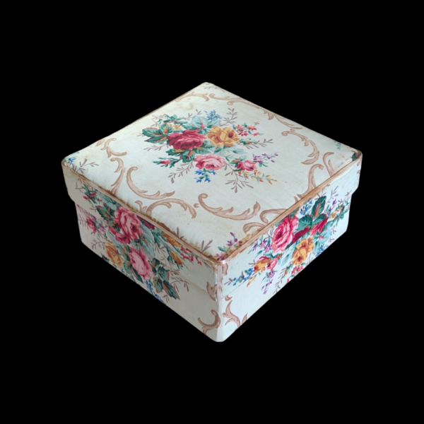 Floral Chintz Vintage Satin Cotton Box