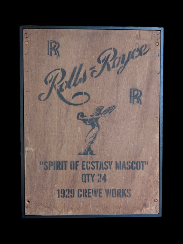 Original Rolls Royce Packaging Crate For Car Hood - Framed - Image 2