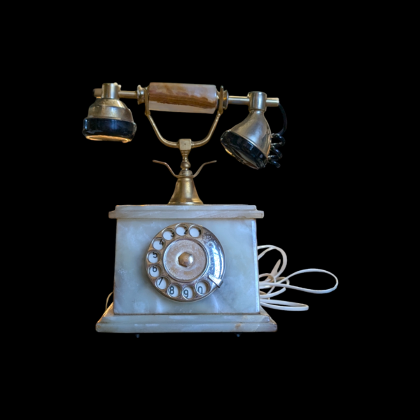 Vintage Onyx & Brass Telephone