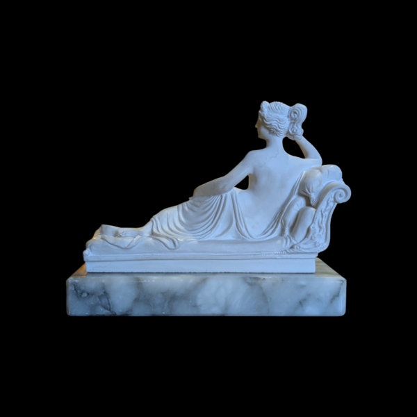 Paula Bonaparte Plaster Sculpture On Marble Base - Image 2