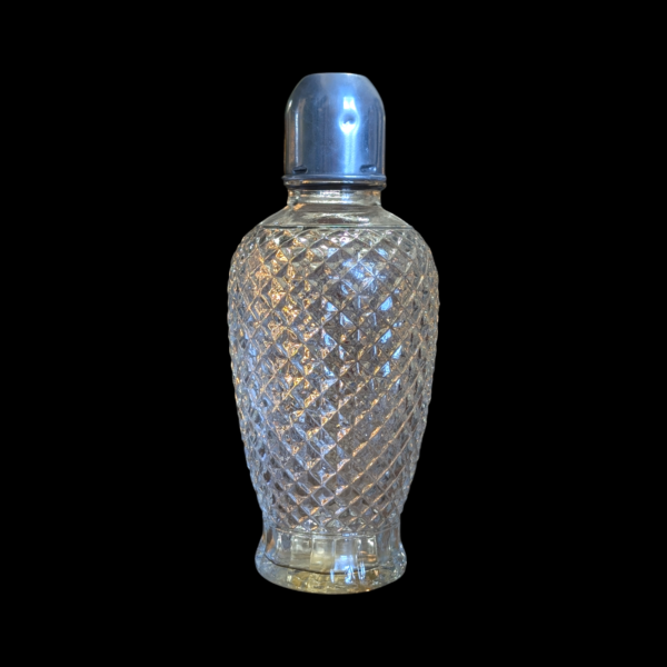 Pineapple Design 1930's Cocktail Shaker With Shot Glass Lid