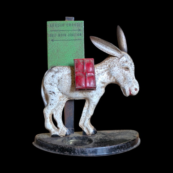 Large Metal Donkey Matchbox Holder