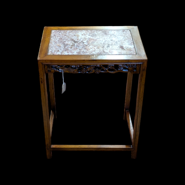 19th Century Marbles Topped Rosewood Chinese Side Table