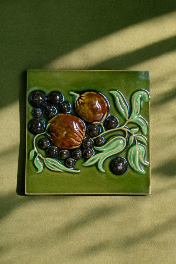 Antique Square Grape Tile - Image 2