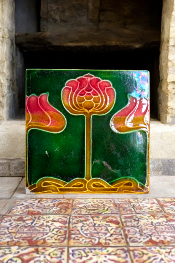 Antique Art Nouveau Tile - Image 2