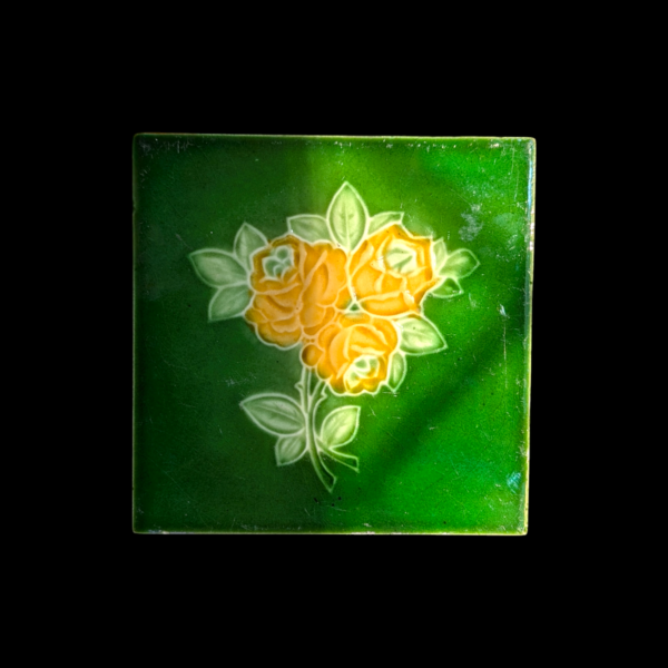 Victorian Yellow Rose Tile