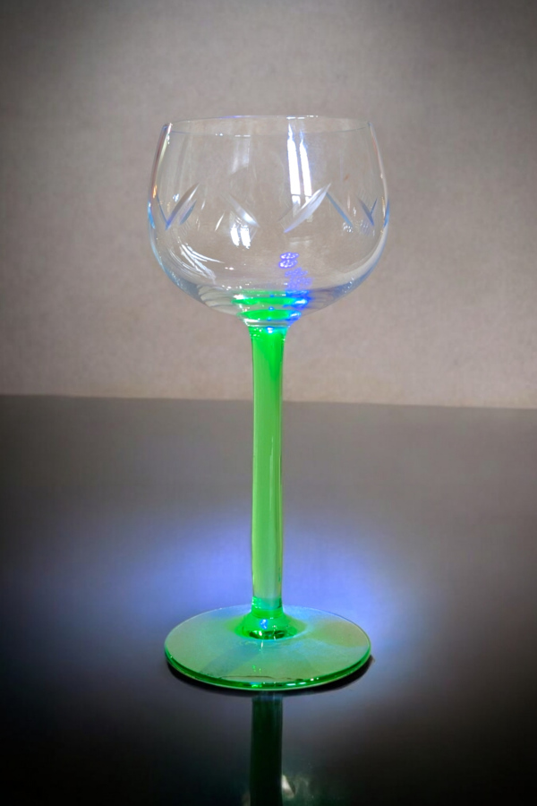 Luminare France Mid Century Uranium Stem Glass - Image 2