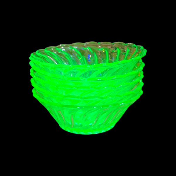 Bagley 1930's Uranium Carnival Glass Dish