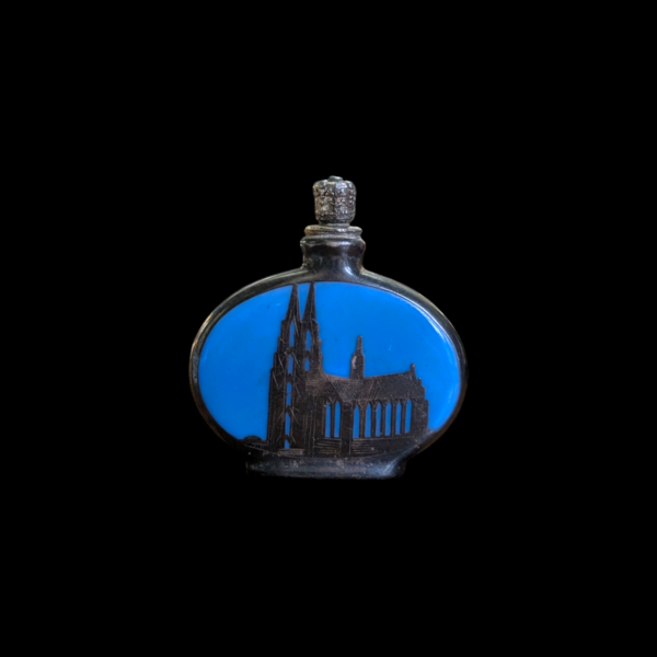 German Silver Enamelled Scent Bottle