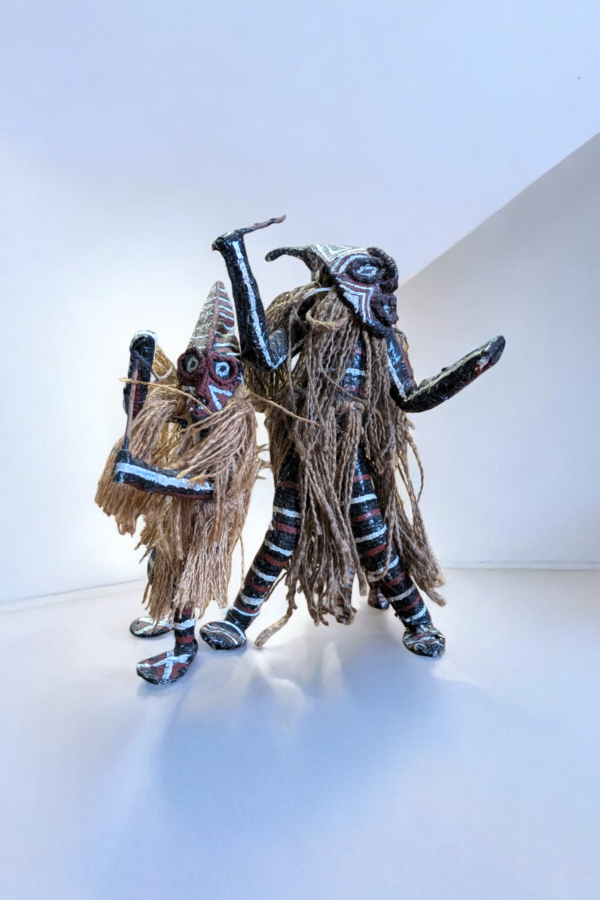 Pair Of Unusual African Tribal Straw Figures - Image 4