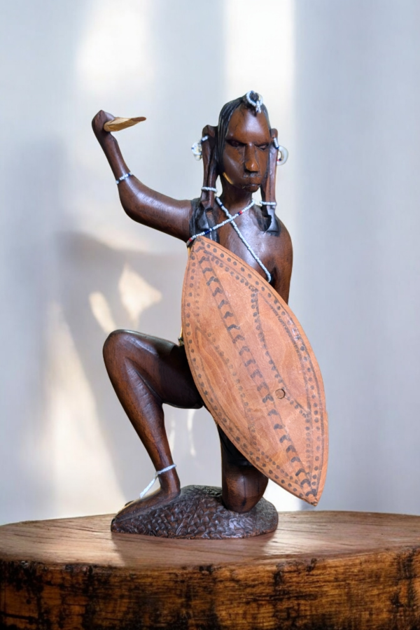 Carved Wood African Tribal Figure - Image 3